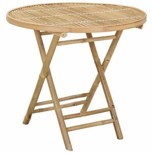 vidaXL Tavolo da Giardino Naturale 80 x 70 cm Bamb&ugrave;