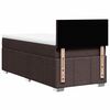 vidaXL Giroletto a Molle con Materasso Marrone Scuro 90x200 cm Tessuto