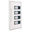 vidaXL Porta Ingresso Bianca 100x200 cm in Alluminio e PVC