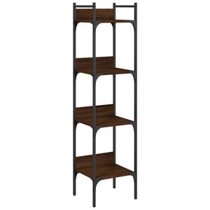 vidaXL Libreria 4 Ripiani Rovere Marrone 35x30x138,5 Legno Multistrato