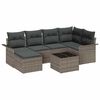 vidaXL Set Divano da Giardino 7 pcs Grigio polyrattan