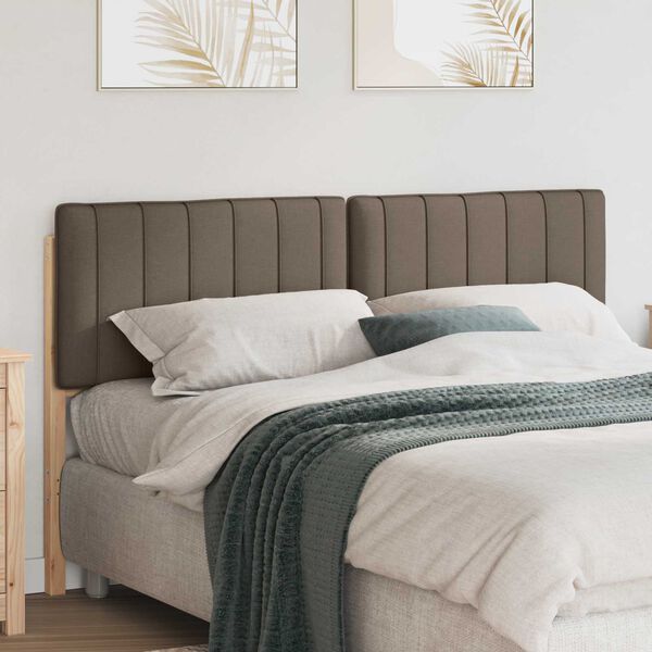 vidaXL Testiera imbottita Marrone e taupe 160 cm Pino massello