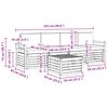 vidaXL Set divani 5 pcs Naturale e Crema Legno di Acacia Massello