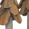 vidaXL Albero di Natale 3 pcs Marrone Legno massello di teak