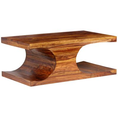 vidaXL Tavolino da Salotto in Legno Massello di Sheesham 90x50x35 cm