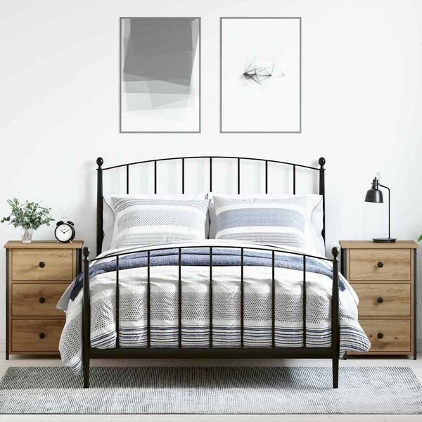 vidaXL Armadio da Notte con cassetto 2 pcs Marrone 40 x 36 x 60 cm