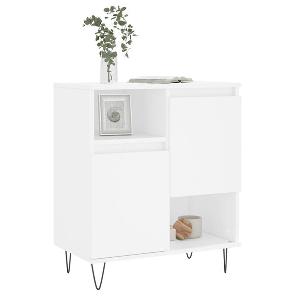 vidaXL Credenza Bianca 60x35x70 cm in Legno Multistrato