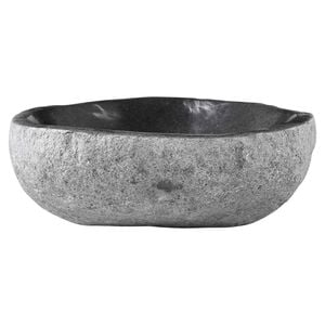 vidaXL Lavabo Ovale Grigio (32-37) x (27-30) x 12 cm Pietra di Fiume