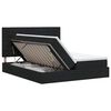 vidaXL Letto con Contenitore con testiera Nero 180 x 200 cm Tessuto