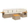 vidaXL Set Divano da Giardino 6 pz con Cuscini Beige in Polyrattan