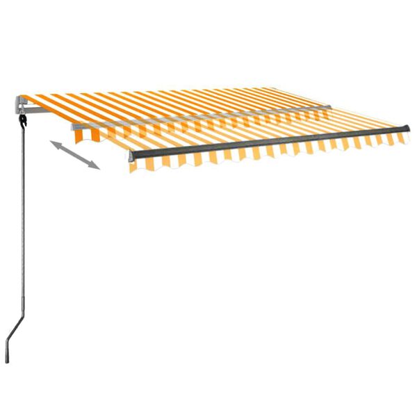 vidaXL Tenda da Sole Autoportante Automatica 300x250 cm Gialla Bianca