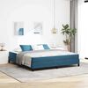 vidaXL Letto a molle con materasso Blu Scuro 180 x 200 cm Tessuto