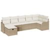 vidaXL Set di divani con cuscino Beige e Crema polyrattan