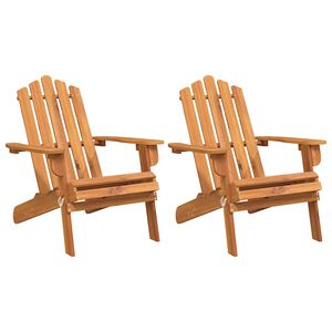 vidaXL Sedie da Giardino Adirondack 2pz in Legno Massello di Acacia