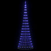 vidaXL Albero di Natale LED con 355 LED Blu 184.5 cm Metallo