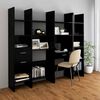 vidaXL Libreria Nera 40x35x180 cm in Legno Multistrato