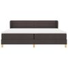 vidaXL Letto a molle con materasso Marrone Scuro 200 x 200 cm Tessuto