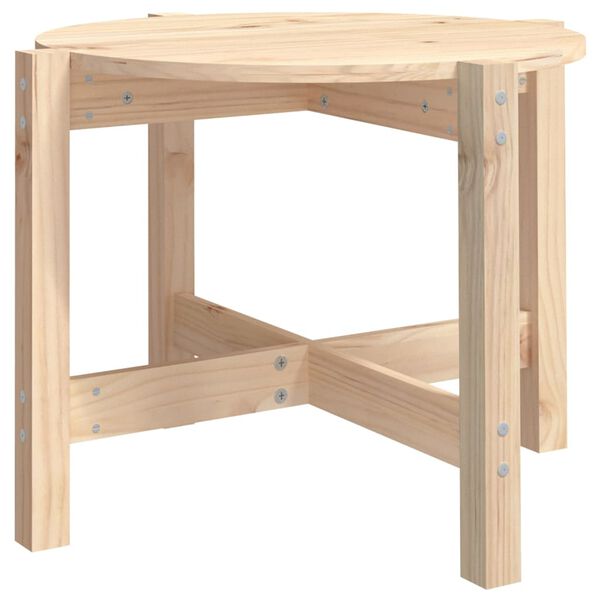vidaXL Tavolino da Salotto &Oslash; 62,5x45 cm in Legno Massello di Pino