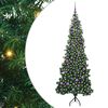 vidaXL Albero di Natale Artificiale Angolare con 300 LED Verde 210 cm
