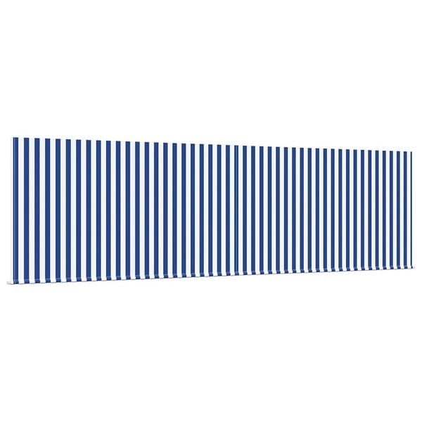 vidaXL Tenda Retrattile Blu e Bianco 400 &times; 300 cm