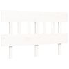 vidaXL Giroletto con Testiera Bianco 140x190 cm in Legno Massello