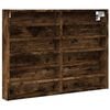 vidaXL Armadietto Vetrina Rovere Fumo 80x8,5x58 cm Legno Multistrato