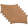 vidaXL Federa 6 pcs HOUTEN Beige 40 x 70 cm Boucl&eacute;