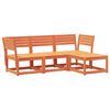 vidaXL Set Salotto da Giardino 4 pz Marrone Cera Legno Massello Pino
