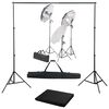 vidaXL Kit per Studio Fotografico con Set di Luci e Fondale