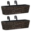 vidaXL Fioriere 2 pz in Giacinto Intrecciato Marrone