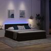 vidaXL Letto con contenitore e LED con led Nero 180 x 200 cm Velluto