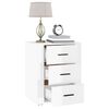 vidaXL Comodino Bianco Lucido 50x36x60 cm in Legno Multistrato