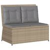 vidaXL Set Divani da Giardino 7 pz con Cuscini in Polyrattan Beige