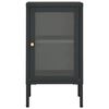 vidaXL Credenza Antracite 38x35x70 cm in Acciaio e Vetro