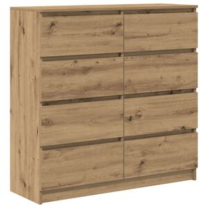 vidaXL Credenza Rovere Artigianale 100x35x99 cm in Legno Multistrato