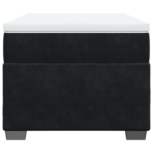 vidaXL Giroletto a Molle con Materasso Nero 100x200 cm in Velluto