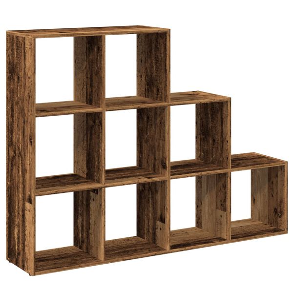 vidaXL Libreria a 3 Ripiani Legno Vecchio 137,5x29x103,5 cm Truciolato