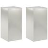 vidaXL Supporto per piante 2 pcs Argento 40 x 40 x 80 cm Acciaio