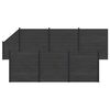 vidaXL Pannello di Recinzione 7 pcs WPC e Alluminio Nero