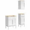 vidaXL Set di mobili per il bagno FLORO 3 pz Bianco