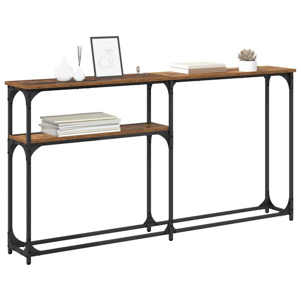 vidaXL TavoloConsolle Legno vecchio 145x22.5x75cm Legno multistrato