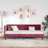 vidaXL Cornice del letto ad angolo Rosso Vino 80 cm x 200 cm Velluto