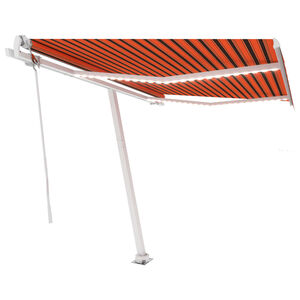 vidaXL Tenda Automatica Sensore Vento e LED 300x250 cm Arancio Marrone