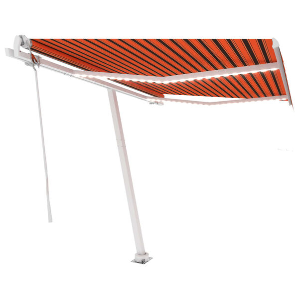 vidaXL Tenda Automatica Sensore Vento e LED 300x250 cm Arancio Marrone
