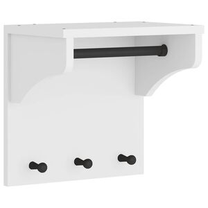 vidaXL Appendiabiti da Parete SANDNES Bianco 43x30x42 cm Legno di Pino