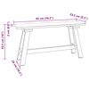vidaXL panchina Naturale 93 x 26 x 45 cm Legno di Mogano