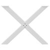 vidaXL Gambe per tavolo da pranzo a forma di X 3 pz bianche 90x(72-73) cm in acciaio