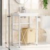 vidaXL Struttura per Lavabo da Bagno Bianca 59x38x83 cm in Ferro