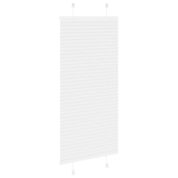 vidaXL Tenda Plissettata Bianca 55x100 cm Larghezza Tessuto 54,4 cm