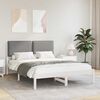 vidaXL Letto con Testiera Rivestita Grigio chiaro 150 x 200 cm